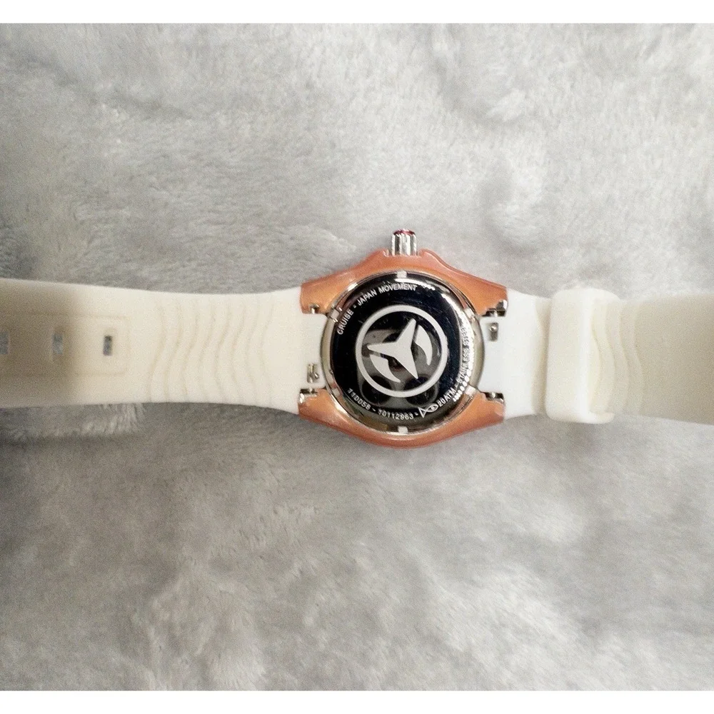 Technomarine Cruise Pink White 41mm Divers Watch Womens TM-110058